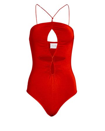 Galvan Kali Bodysuit In Red | INTERMIX®
