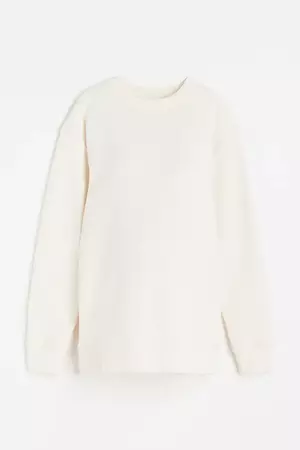 MAMA Oversized Sweatshirt - Cream - Ladies | H&M CA