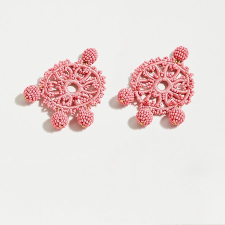 J.Crew: Beaded Crochet Statement Earrings