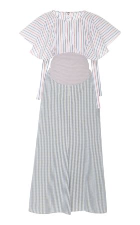 Striped Cotton Midi Dress by Rosie Assoulin | Moda Operandi