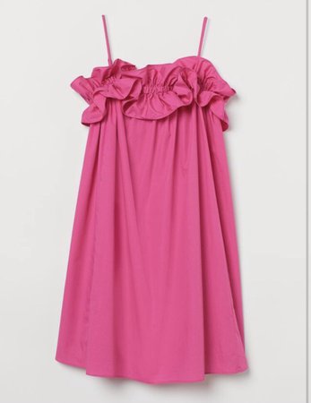 hot pink hm rufffled dress