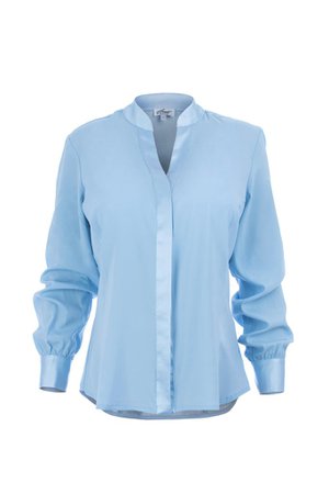 Silk button front shirt for busty women – Front Room