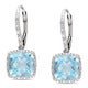 Miadora Sterling Silver 8 1/2 ct TGW Blue Topaz and 1/5 ct TDW Earrings