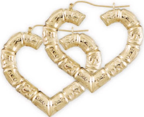 heart bamboo earrings