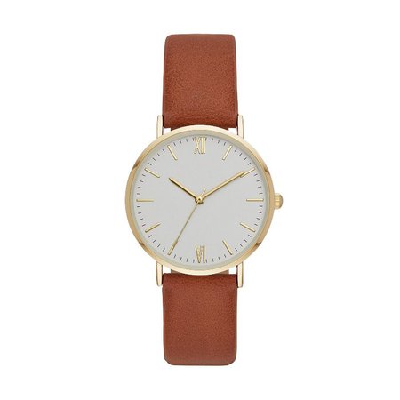 Women's Classic Strap Watch - A New Day™ Gold/brown : Target