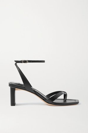Nelly Leather Sandals - Black