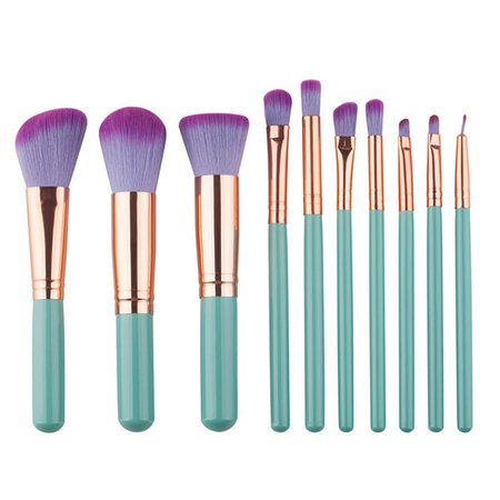 New Arrival Makeup Green Handle Pink Purple Hair Makeup Brushes Make Up Brush Tools High Quality Makeup Cosmetic Products From Topelec, $3.49| DHgate.Com