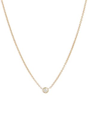 Bony Levy Petite Bezel Diamond Solitaire Necklace (Nordstrom Exclusive) | Nordstrom