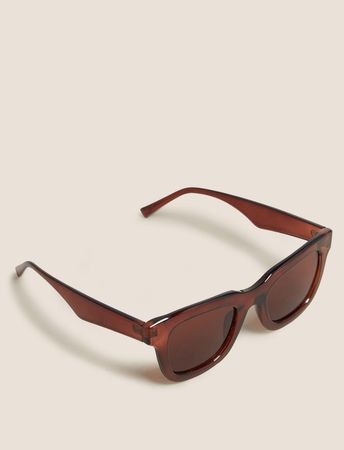 Kahverengi Kare Çerçeveli Güneş Gözlüğü - T01001005S | Marks & Spencer