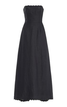 Zayla Strapless Linen Maxi Dress By Posse | Moda Operandi