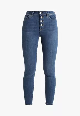 Forever New POPPY MID RISE ANKLE GRAZER - Jeans Skinny Fit - indigo distress - Zalando.co.uk