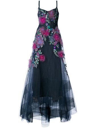 Marchesa Notte Embellished Floral Gown $1,295 - Buy Online - Mobile Friendly, Fast Delivery, Price