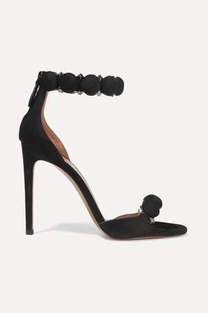 Black Bombe 110 studded suede sandals | Alaïa | NET-A-PORTER