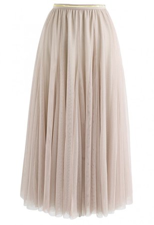 My Secret Weapon Tulle Maxi Skirt in Cream - Skirt - BOTTOMS - Retro, Indie and Unique Fashion