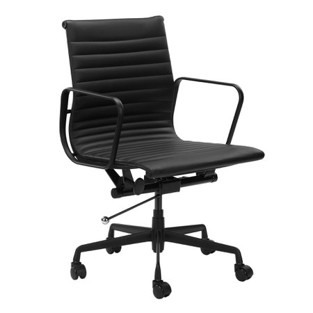 Milan Direct Deluxe Leather Eames Replica Management Office Chair