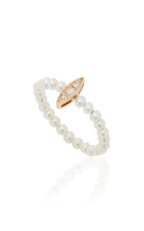 Perle Rare Mini Pearl Ring by Anissa Kermiche | Moda Operandi