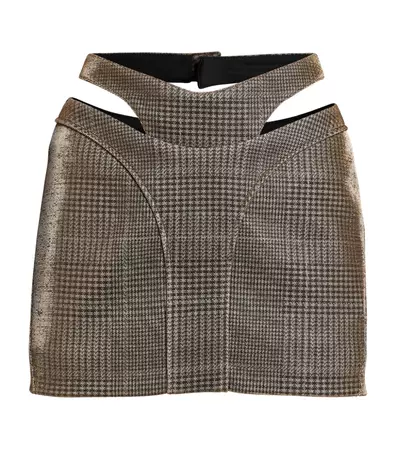 Mugler Metallic Tweed Mini Skirt | Harrods US