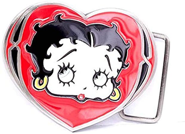 Mens BETTY BOOP Belt Buckle Novelty Belt Buckle Fits Belts Up to 1.5 Inches Wide: Clothing