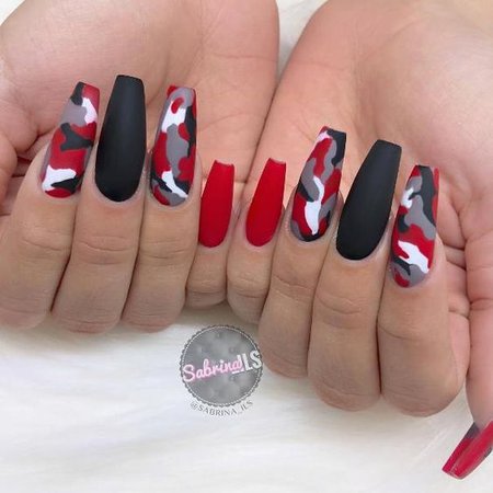 Pinterest - 45+ Stylish Red and Black Nail Designs You’ll Love ❤️🖤 | Paznokcie