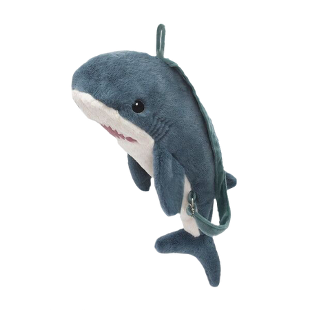 plush shark bag
