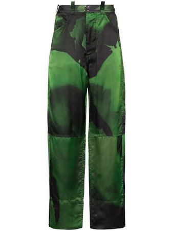 black and green trousers