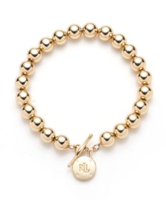 Lauren Ralph Lauren Beaded Logo Lock Jewelry Collection & Reviews - All Fashion Jewelry - Jewelry & Watches - Macy's
