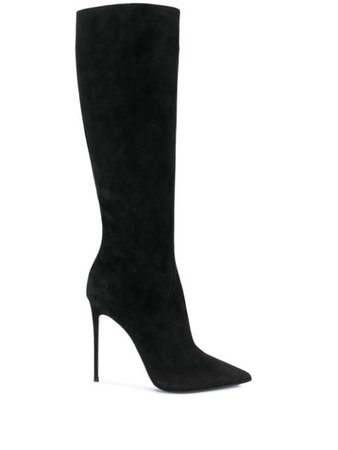 Black Le Silla Eva knee-length suede boots - Farfetch