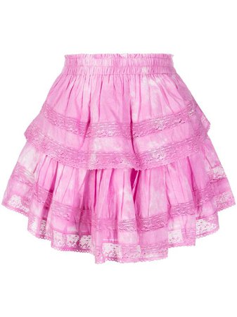 LoveShackFancy lace-detail Mini Skirt - Farfetch