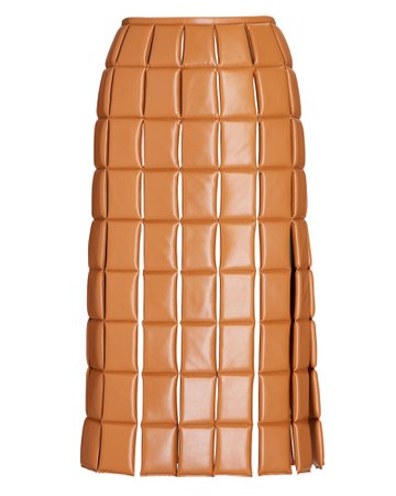 A.W.A.K.E. Mode Faux Leather Midi Skirt | INTERMIX®