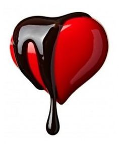 chocolate dripping heart
