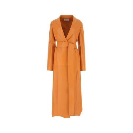 Chloe | Jackets & Coats | Chloe Orange Leather Coat | Poshmark