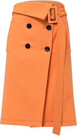 Dorothee Schumacher The New Ambition Double-Breasted Wool-Blend Skirt