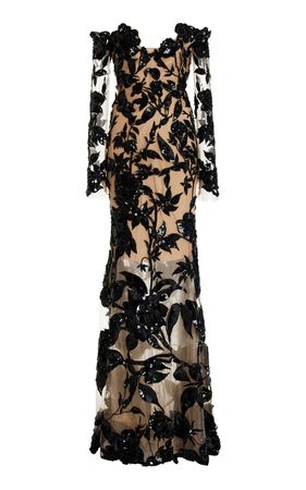 Sequined Gown By Oscar De La Renta | Moda Operandi