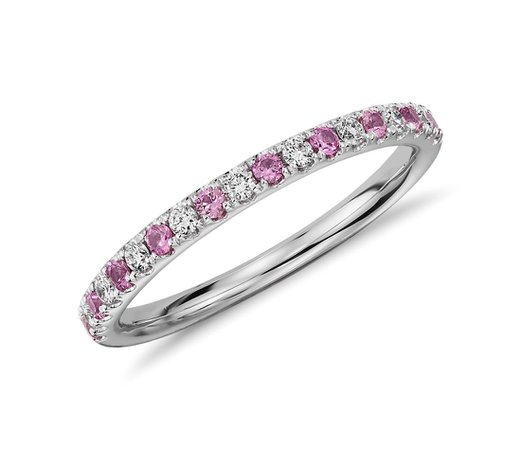 Riviera Pavé Pink Sapphire and Diamond Ring
