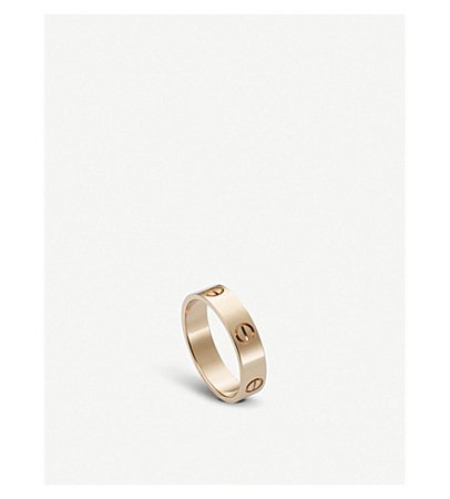 CARTIER - LOVE 18ct pink-gold ring | Selfridges.com