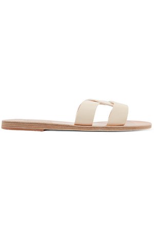 Ancient Greek Sandals | Desmos cutout leather slides | NET-A-PORTER.COM