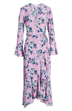 Leith Bell Sleeve Wrap Midi Dress (Regular & Plus Size) | Nordstrom