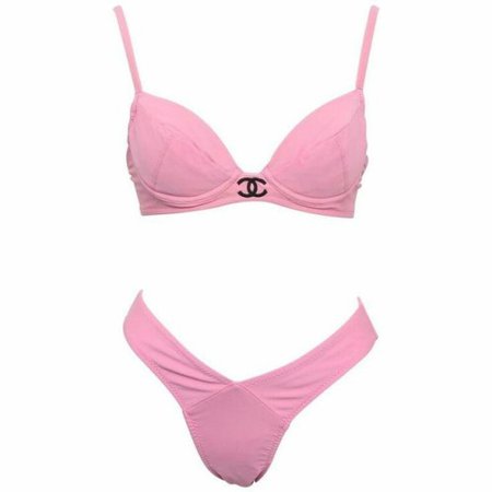 Spoiled Libra - catharinethegreat: Vintage Chanel 1995 Pink Bikini