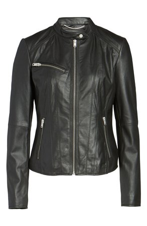 Andrew Marc Felicity Leather Moto Jacket | Nordstrom