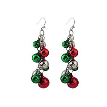 FENICAL Christmas Jingle Bell Earrings Multicolor Chandelier Drop Dangle Earrings for Festive Holiday Birthday Party: Amazon.ca: Home & Kitchen