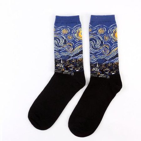 The Starry Night by Vincent van Gogh Socks – Art-Socks.com