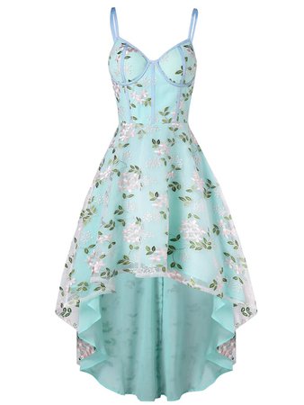 1950s Floral Embroidery Dress – Retro Stage - Chic Vintage Dresses and Accessories