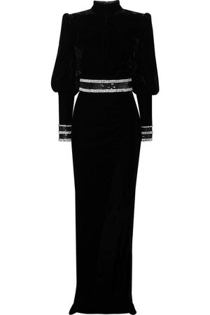 Balmain | Embellished velvet gown | NET-A-PORTER.COM