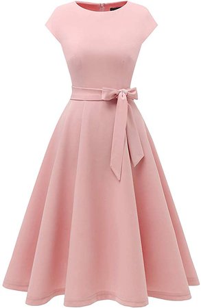 Amazon.com: DRESSTELLS Women's Vintage Tea Dress Prom Swing Cocktail Party Dress with Cap-Sleeves DarkGreen M: Clothing