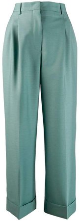 flared tailored cropped trousers