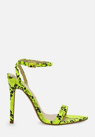 Neon Green Snake Print heels - Google Search