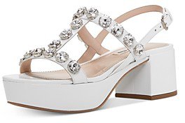 Women's Crystal Embellished Platform Sandals