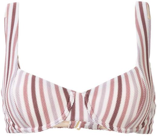 Striped Balconette Bikini Top