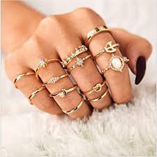trendy stacked rings - Google Search