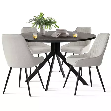 Hokku Designs Omalee 5 - Piece Pedestal Dining Set & Reviews | Wayfair
